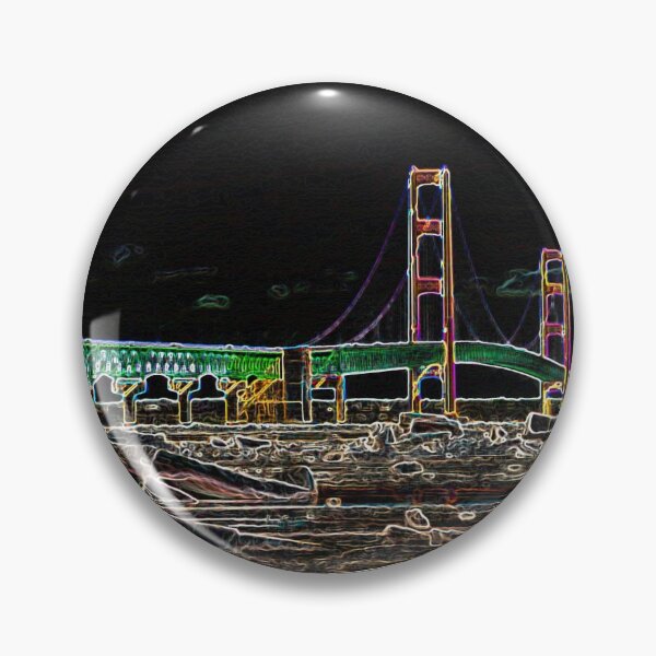 Item preview, Mackinaw Bridge In Michigan in winter designed and sold by 4Craig.