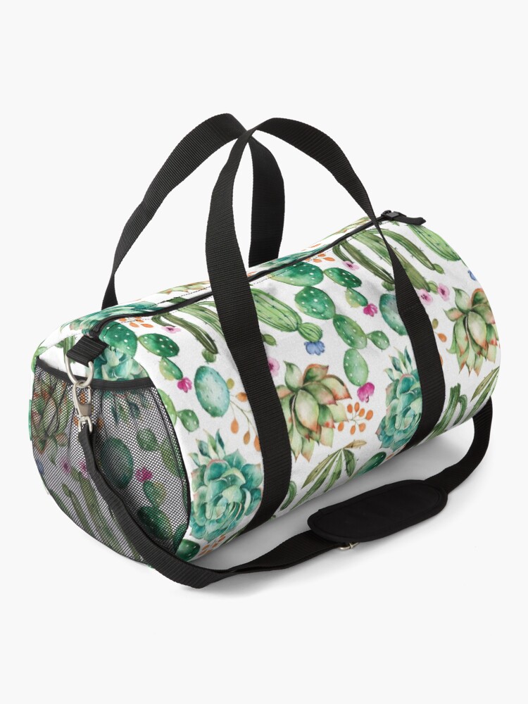 Alternate view of Watercolor Cactus Pattern Duffle Bag