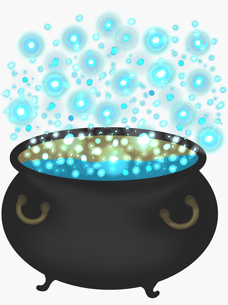 "cauldron Bubbles" Sticker by EarthlingHelena Redbubble