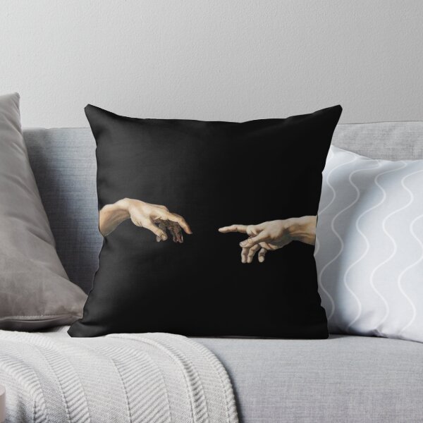 The creation of Adam Throw Pillow