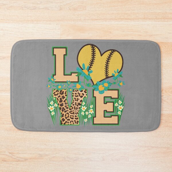 Item preview, Love Softball Heart Leopard Floral Fastpitch Mom designed and sold by nikkidawn74.