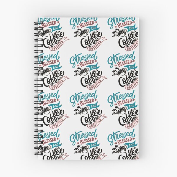 Item preview, Stressed coffee obsessed funny t-shirt patternt on white designed and sold by coffeeapparel.