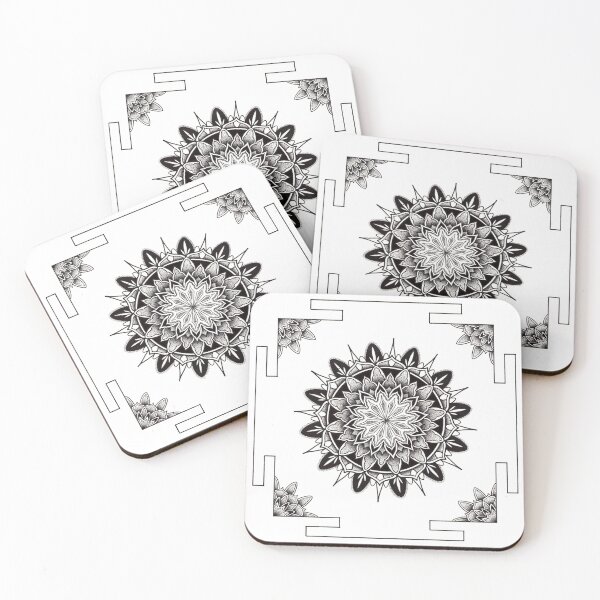 Item preview, Yantra Mandala in pen and ink dotwork designed and sold by René Voortwist Pen and Ink art.