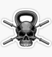 Kettlebell Crossed Barbells Sticker