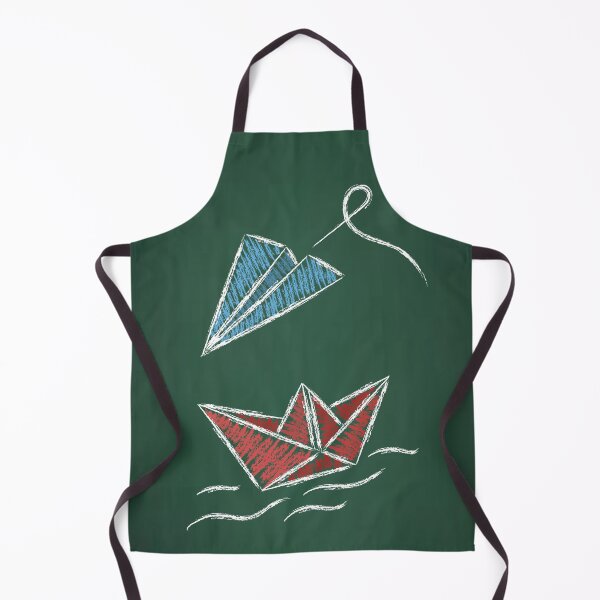 Item preview, Paper boat and plane on blackboard designed and sold by Sarcastic Life.