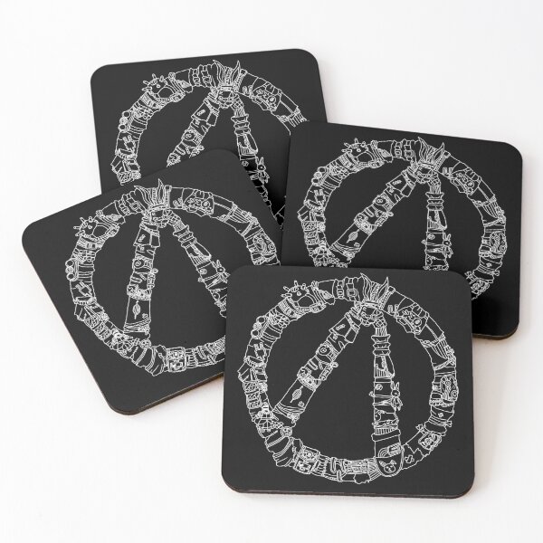 Tiny Tina Vault Hunter Symbol - White Coasters (Set of 4)
