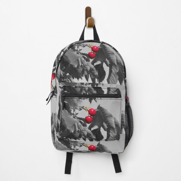 Item preview, cherries on black and white background designed and sold by AHELENE.