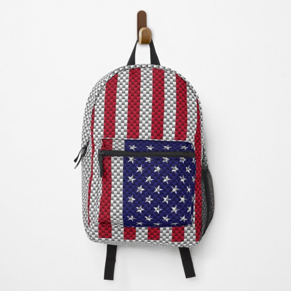 Item preview, US Flag on Carbon Fiber Style Print designed and sold by Garaga.