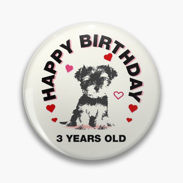 Item preview, Happy Birthday 3 Years Old morkie designed and sold by HappyMorkie.