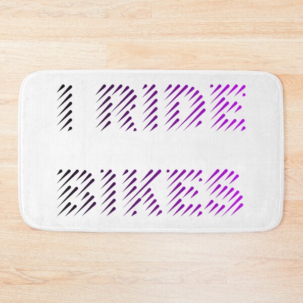 Item preview, I Ride Bikes Black Purple Line Art designed and sold by RabeDesigns.