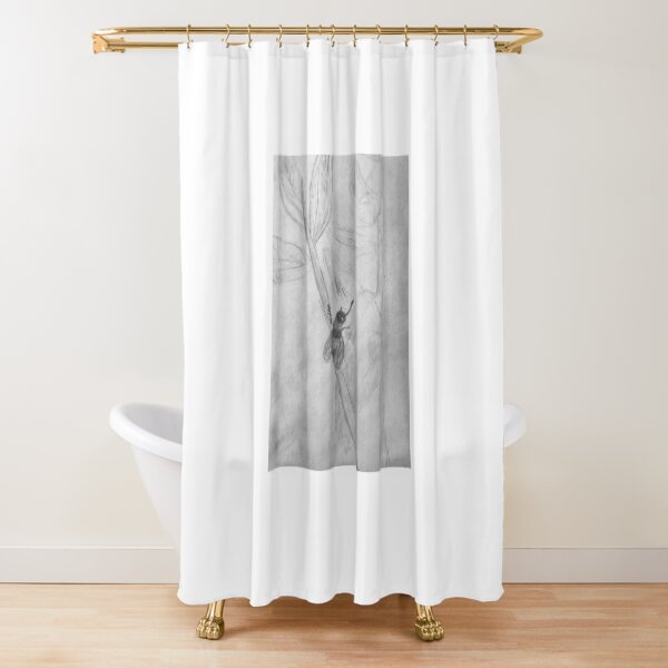 Bee on a Flower Shower Curtain
