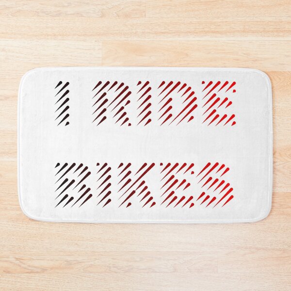 Item preview, I Ride Bikes Black Red Line Art designed and sold by RabeDesigns.