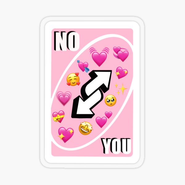 UNO reverse heart card Sticker for Sale by caitlynnjoy