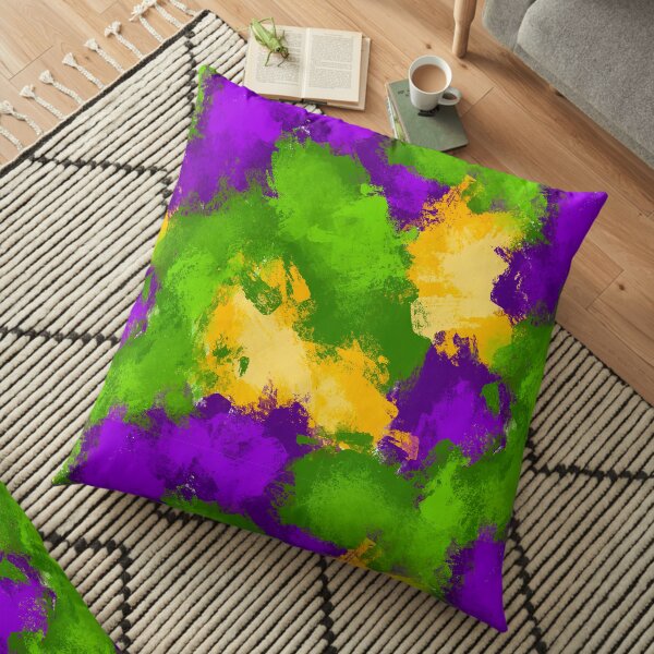 Mardi Gras Splash Floor Pillow