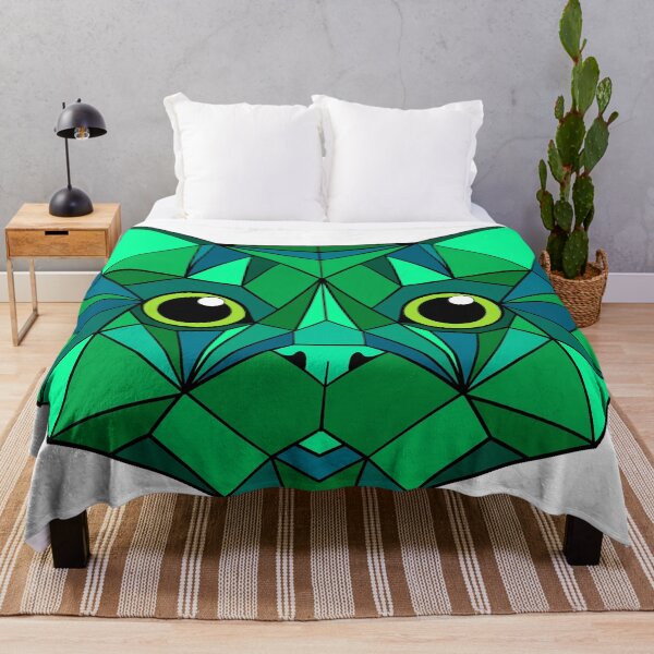 Item preview, Geometric Cat - Green designed and sold by Geometricshow.