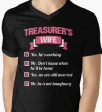 TREASURER'S WIFE Men's V-Neck T-Shirt