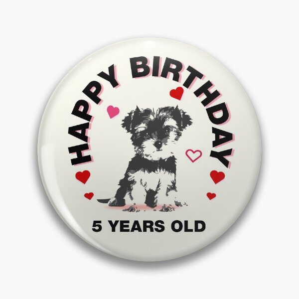 Item preview, Happy Birthday 5 Years Old morkie designed and sold by HappyMorkie.