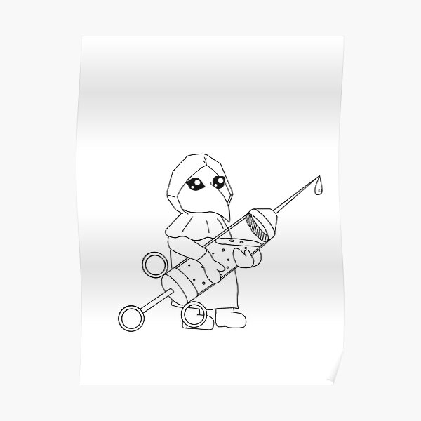 Scp 49 Posters Redbubble - scp 049 hoodie roblox