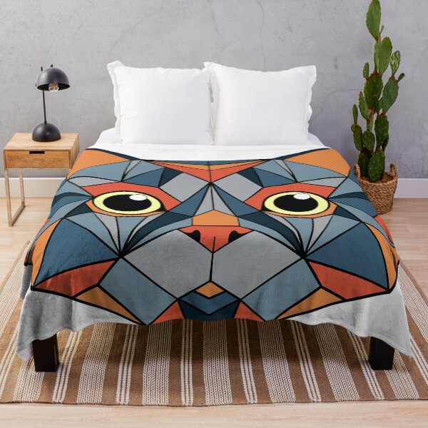 Item preview, Copy of Geometric Cat - Orange and Grey designed and sold by Geometricshow.
