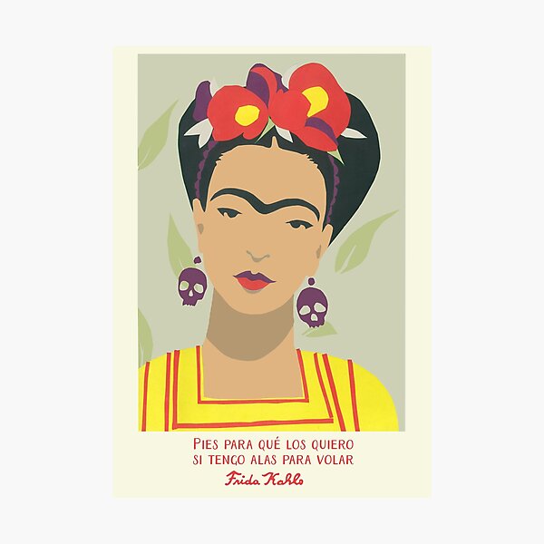 FRIDA KAHLO Mexican Feminist portrait painting Photographic Print