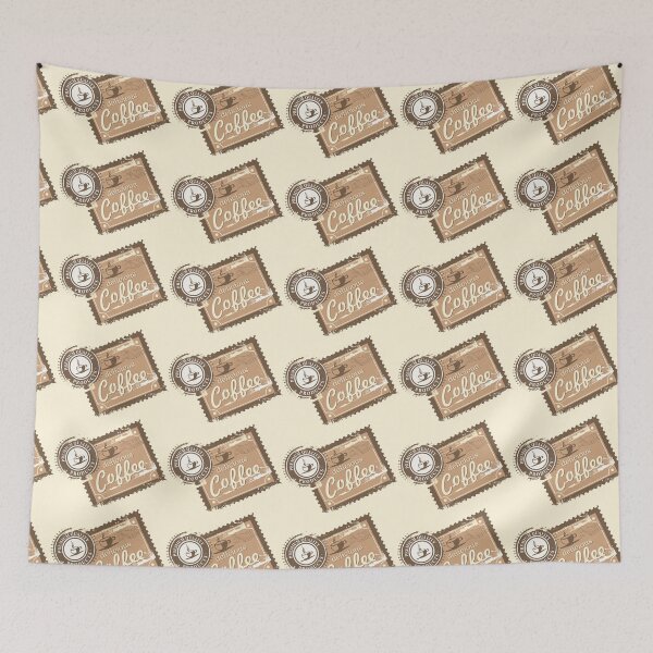 Item preview, Vintage Coffee stamp design pattern designed and sold by coffeeapparel.