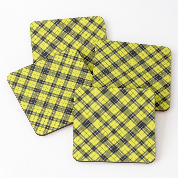 Item preview, Yellow & Black Cross Tartan Plaid Twill Pattern designed and sold by 89BLACK.
