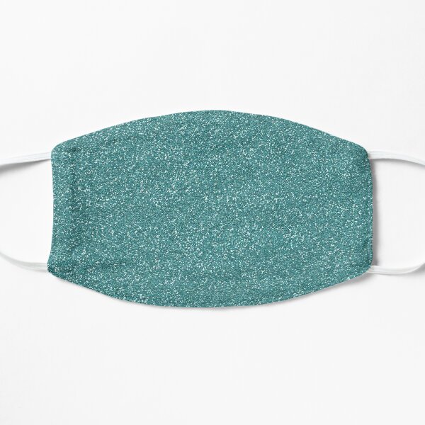 Teal Glitter Flat Mask
