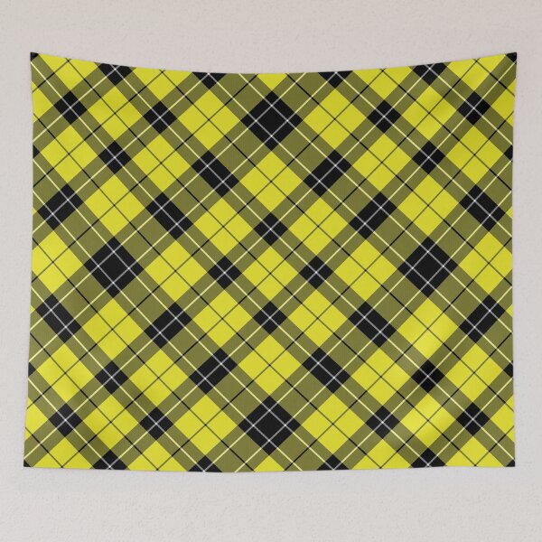 Item preview, Yellow & Black Cross Tartan Plaid Twill Pattern designed and sold by 89BLACK.