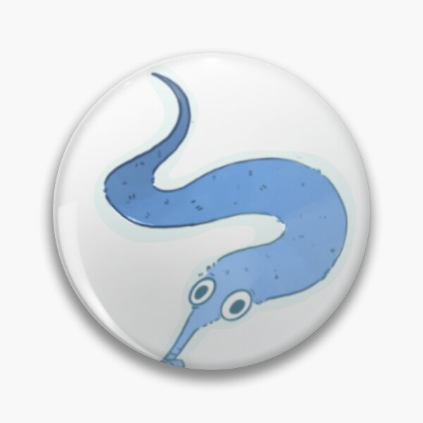 Item preview, Worm Sticker/magnet/pin (blue guy) designed and sold by Pink.Lemon.Trees  ..
