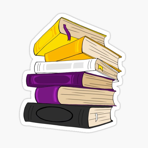 Item preview, Non-binary Pride Book Stack designed and sold by Kelsee Meier-Evans.