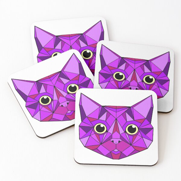 Item preview, Geometric Cat - Purple designed and sold by Geometricshow.