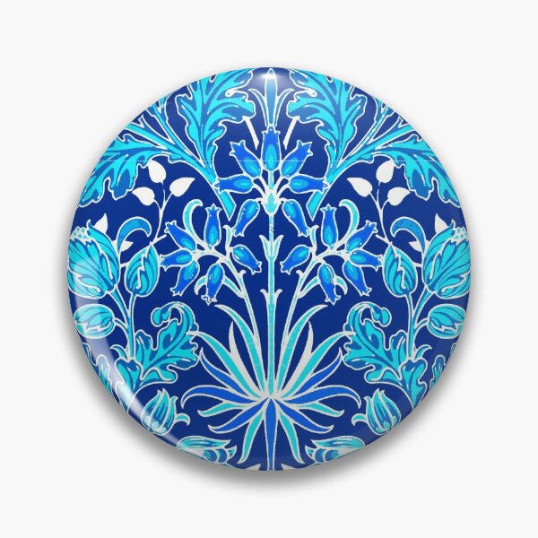 Item preview, William Morris Hyacinth Print, Navy and Cobalt Blue designed and sold by Marymarice.