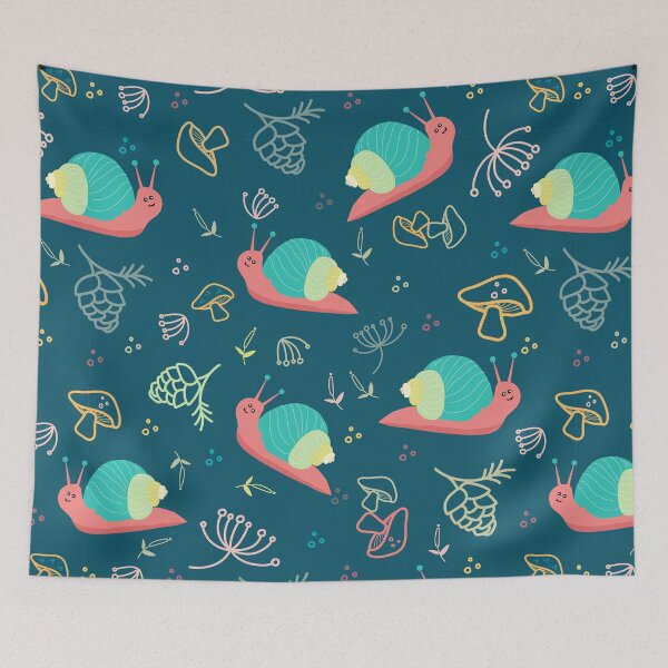 Item preview, Colourful Snail Seamless pattern designed and sold by Ihavemalak.