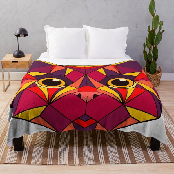 Item preview, Geometric Cat - Red designed and sold by Geometricshow.