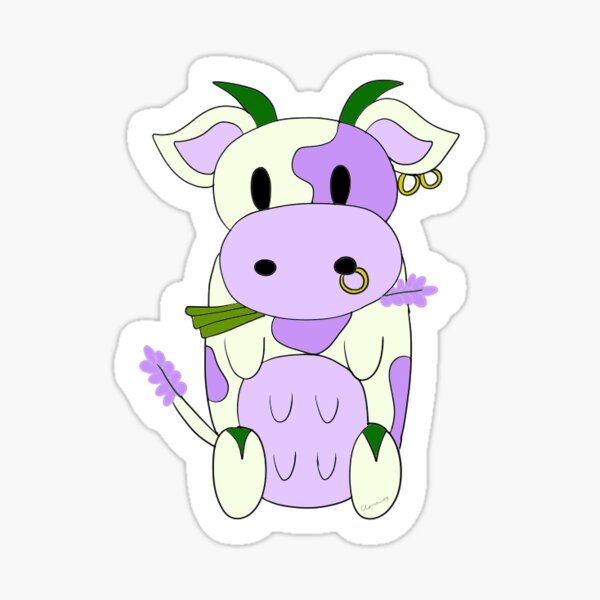 Lavender Cows Stickers Redbubble - lavender cow tail roblox