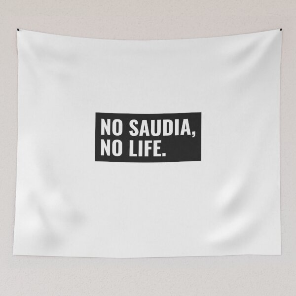 Item preview, NO SAUDIA NO LIFE Heart on Stylish Design تصميم سعودي designed and sold by ArabCorner.