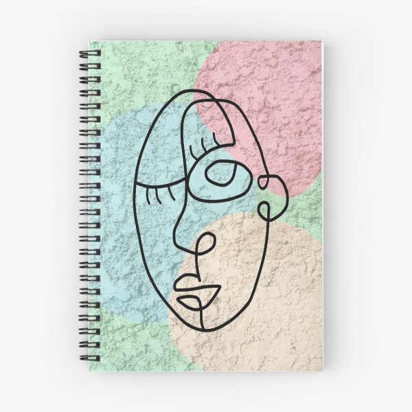 Item preview, Line Face design on a green, blue, yellow background. decorating, interiors designed and sold by jayne0524.