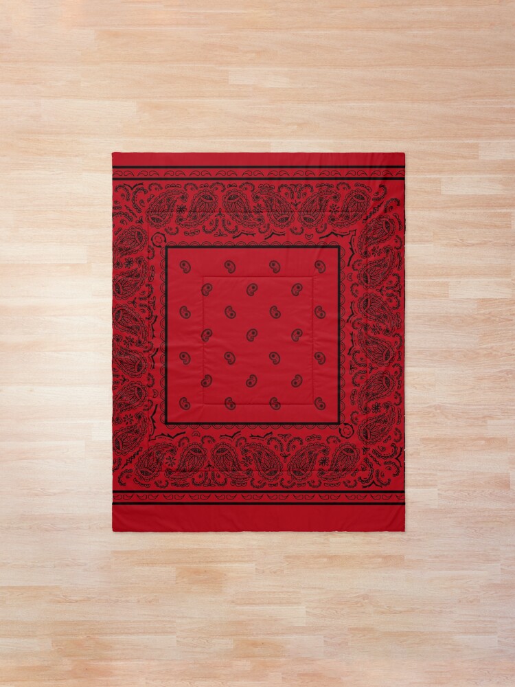 Alternate view of Red and Black Bandana Comforter