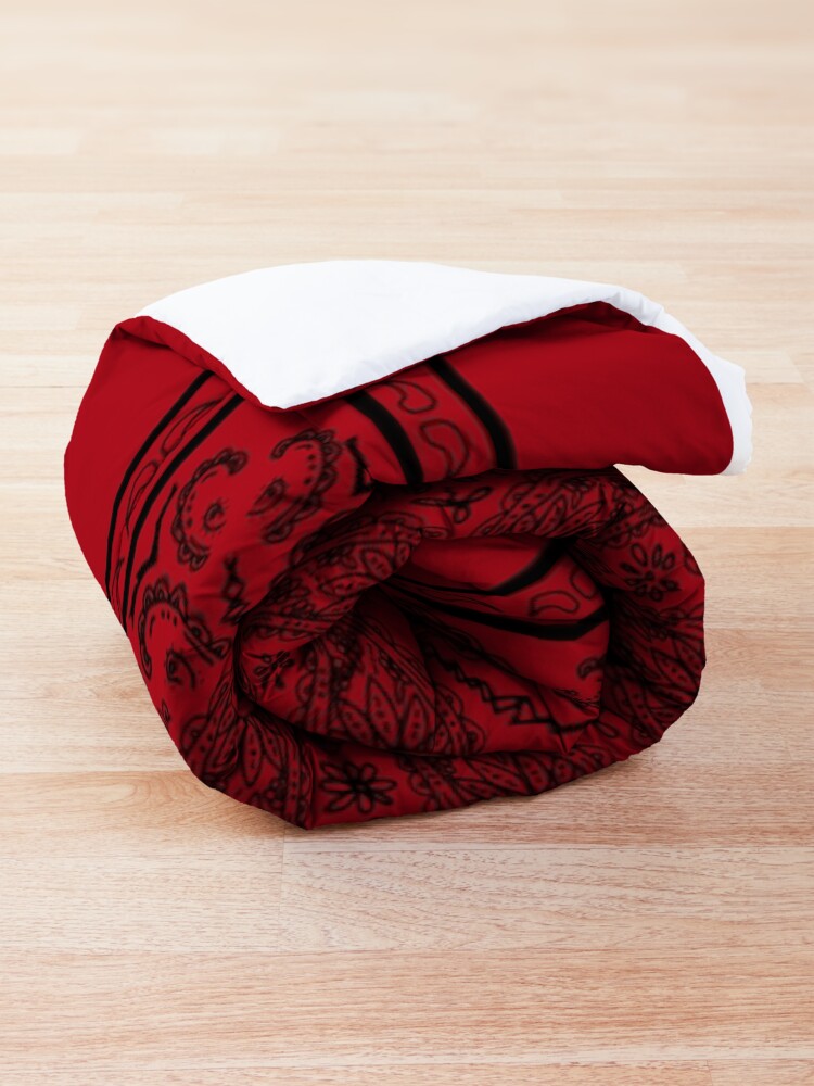 Alternate view of Red and Black Bandana Comforter