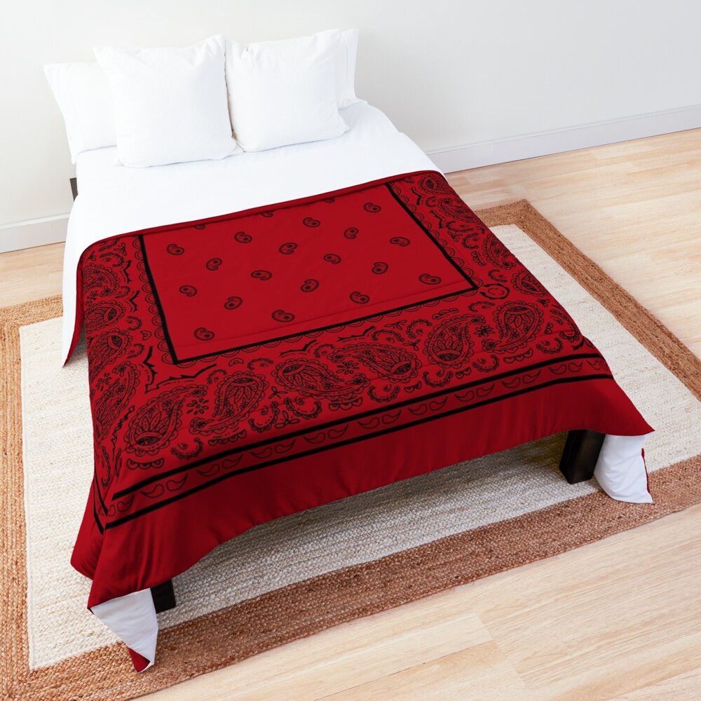 Red and Black Bandana Comforter