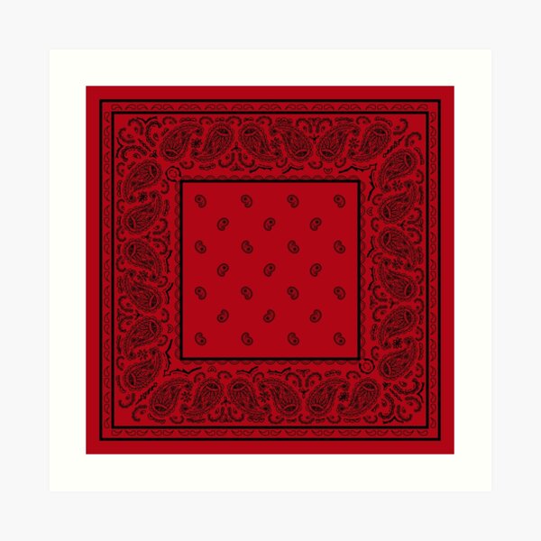 "Red and Black Bandana" Art Print for Sale by NolaLeeKelsey Redbubble