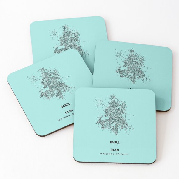Item preview, babol city road map İran , simple with coordinates  designed and sold by rashadat.
