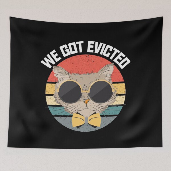 Item preview, We Got Evicted funny vintage cat for men and women designed and sold by totorino23.