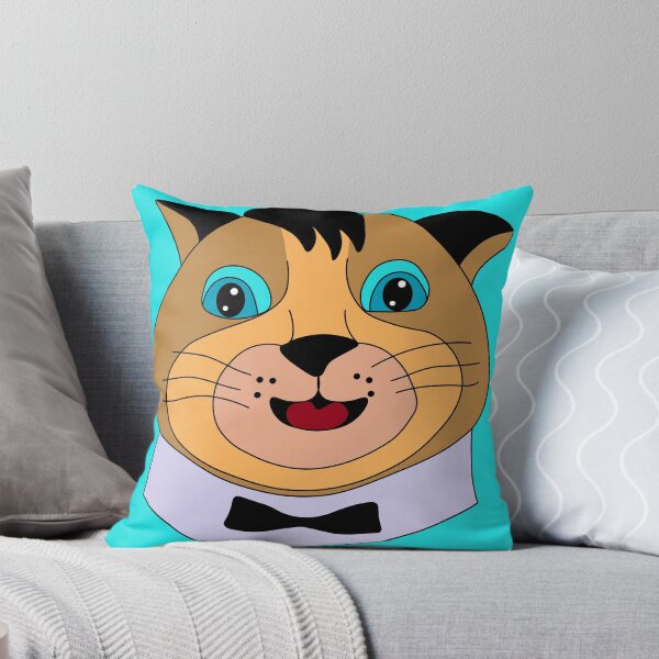 Item preview, Laughing cat - elegant, classy, blue-eyed cat with black hair designed and sold by FunYard.
