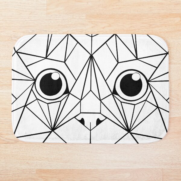 Item preview, Gato Geométrico - Blanco y Negro designed and sold by Geometricshow.