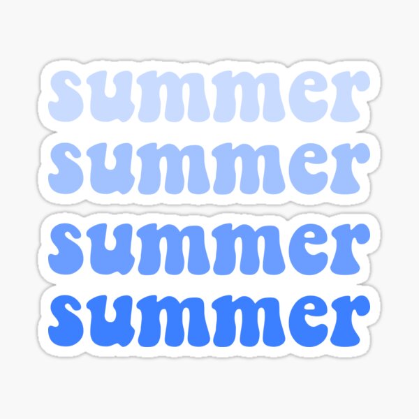 summer blue ombre Sticker