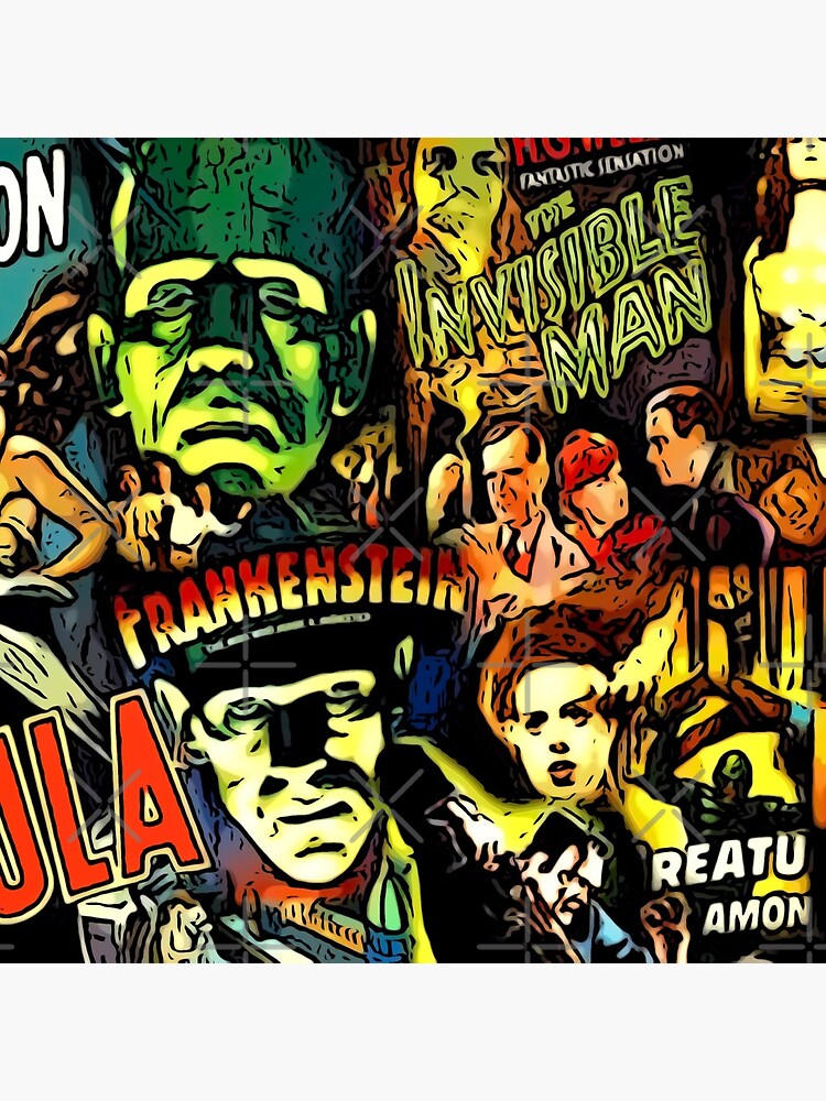 Horror cult universal monsters movies face mask by alessiofano