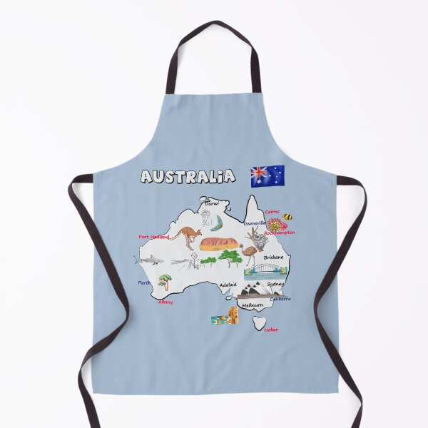 Item preview,  Map of  Australia with major cities, flag, landmarks and tourist attractions designed and sold by mashmosh.