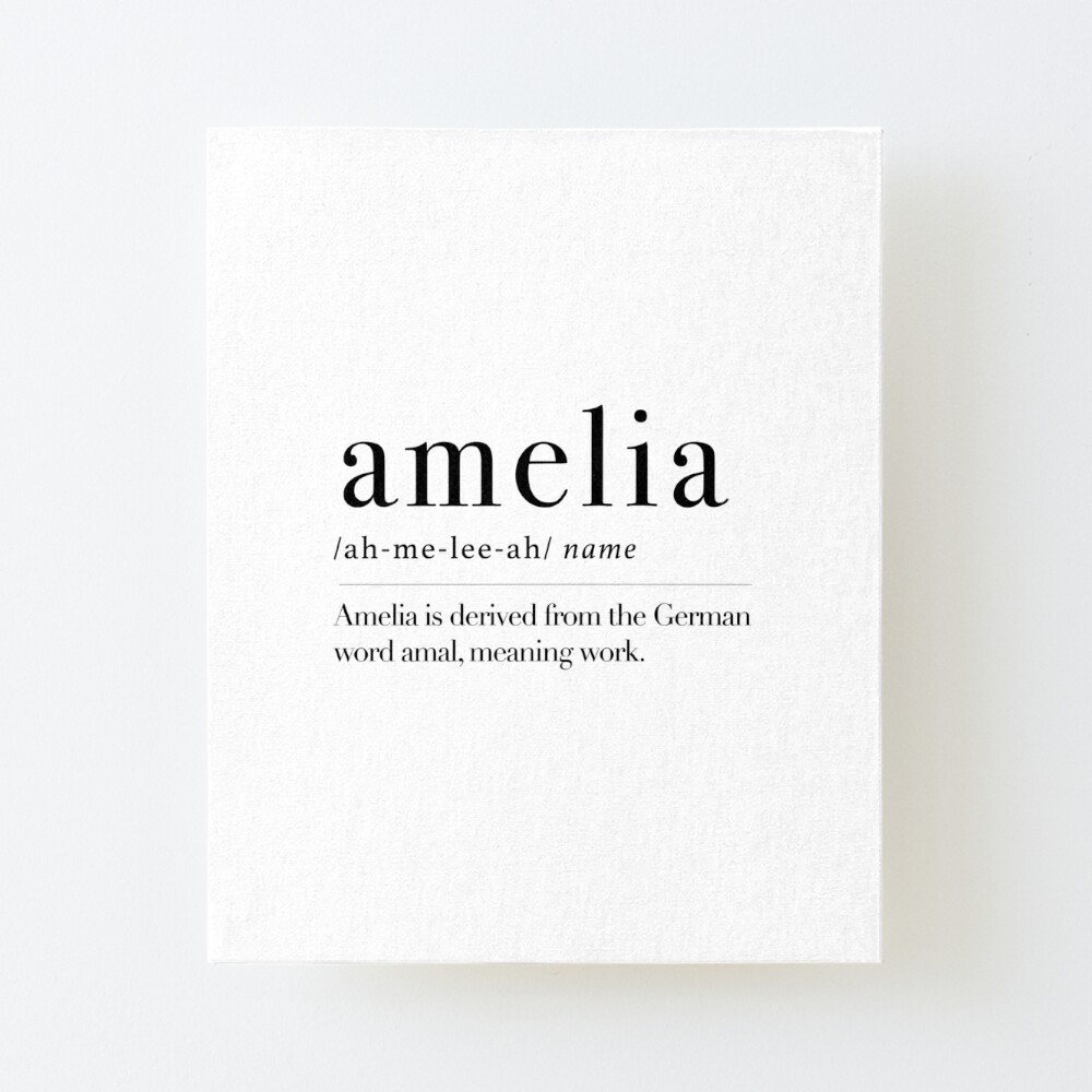 Amelia Name Meaning Art Board Print By Maxchmz Redbubble