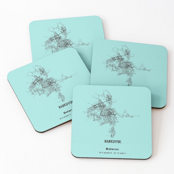 Item preview, Babruysk city road map BELARUS , simple with coordinates  designed and sold by rashadat.